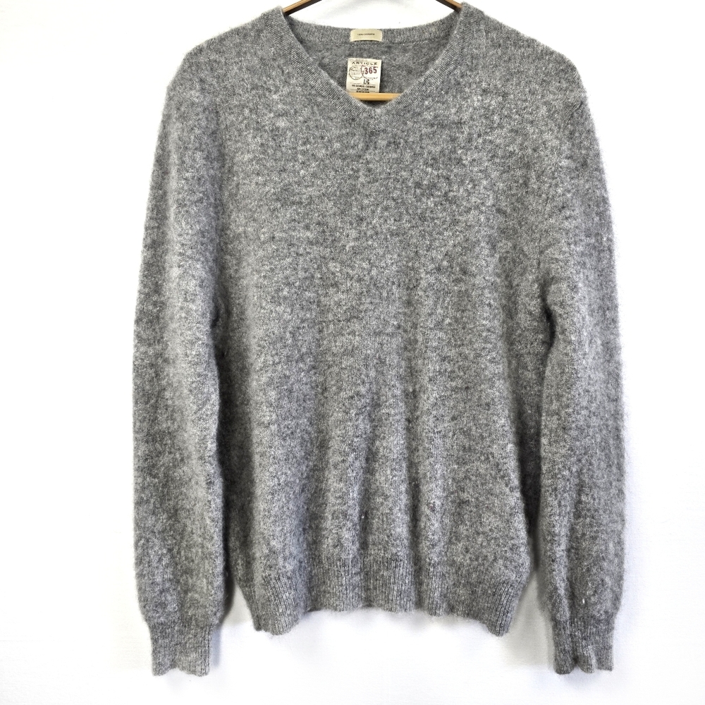 Article 365 Heather Grey Cashmere Sweater Size Large